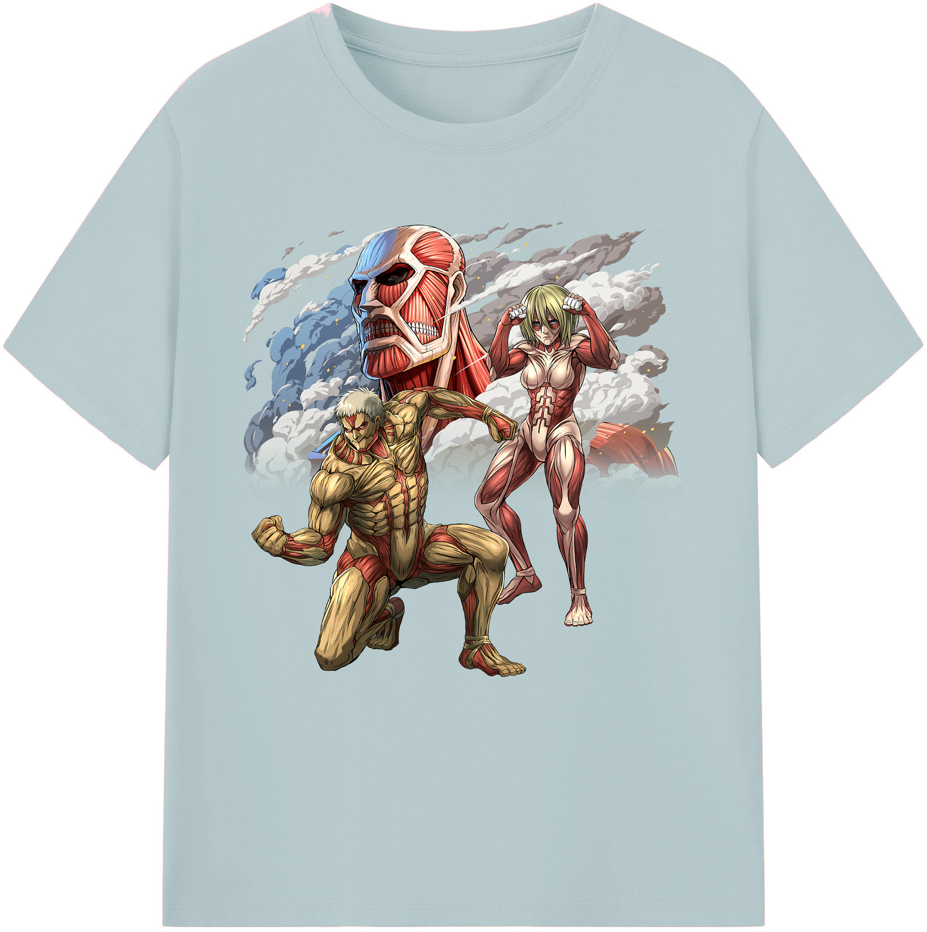 （画像用） 進撃の巨人 Attack on Titan 綿100％半袖Tシャツ（フロントプリント）